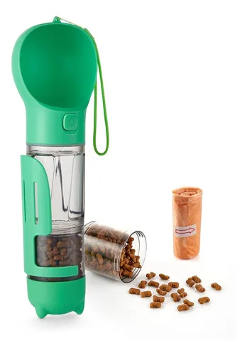 Botella Bebedero Comedero PaRa Mascotas 5 En 1 Para Viajes