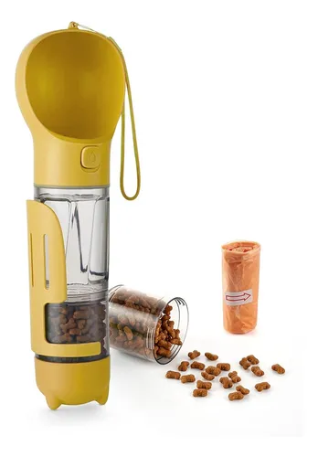 Botella Bebedero Comedero PaRa Mascotas 5 En 1 Para Viajes